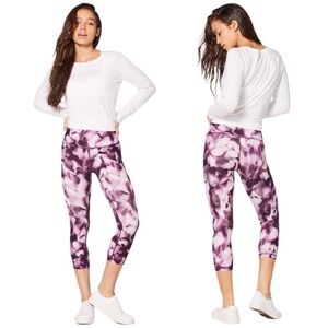 Lululemon blush blossoms crop leggings 10